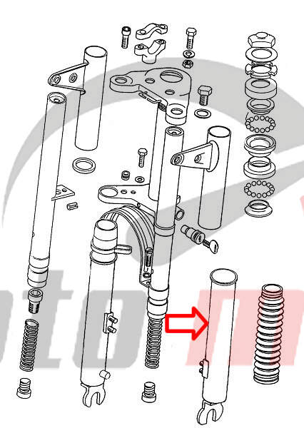 Lower leg front forks tomos apn left