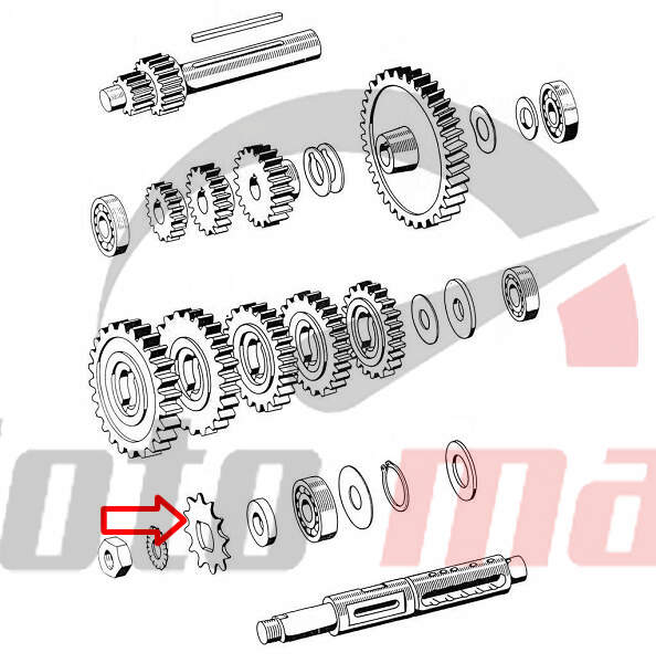 Sprocket tomos apn front 11 teeth