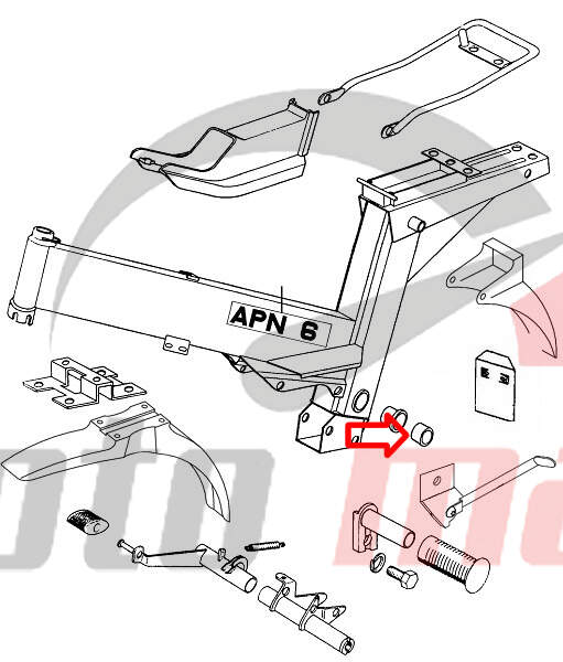 Bush swing arm tomos apn dia 24x28x25 mm