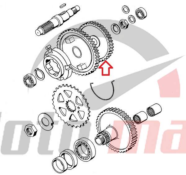 Sprocket 2nd gear tomos a35. a5