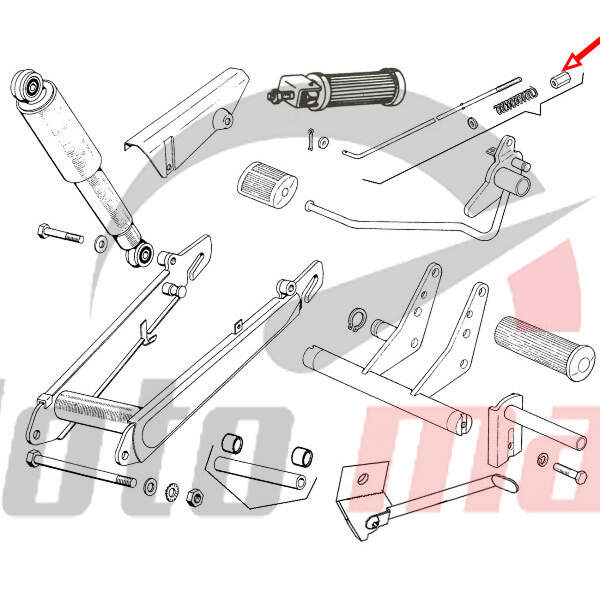 Nut stick rear brake tomos a3