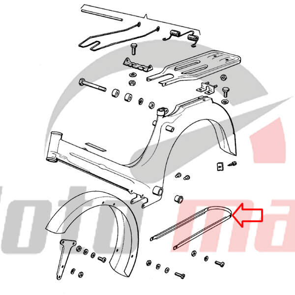 Front fender holder tomos apn lower nickel