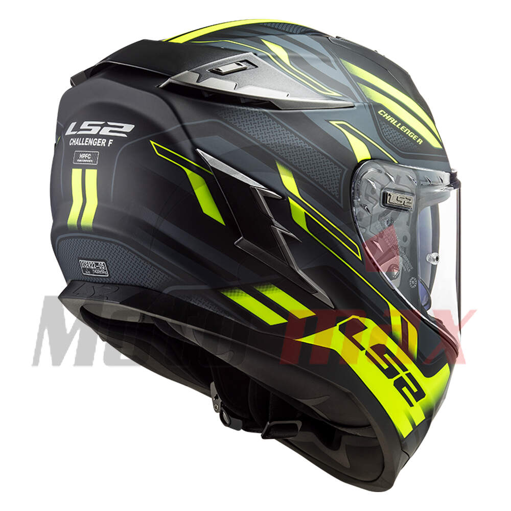 Kaciga ls2 full face ff327 challenger spin mat crno zuta xxl