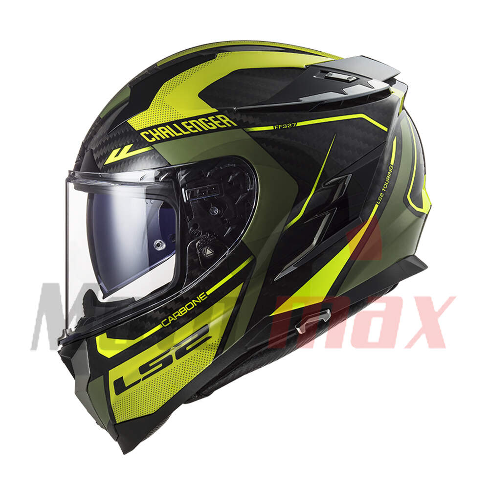 Kaciga ls2 full face ff327 challenger carbon thorn crno zelena sa naocarima xl