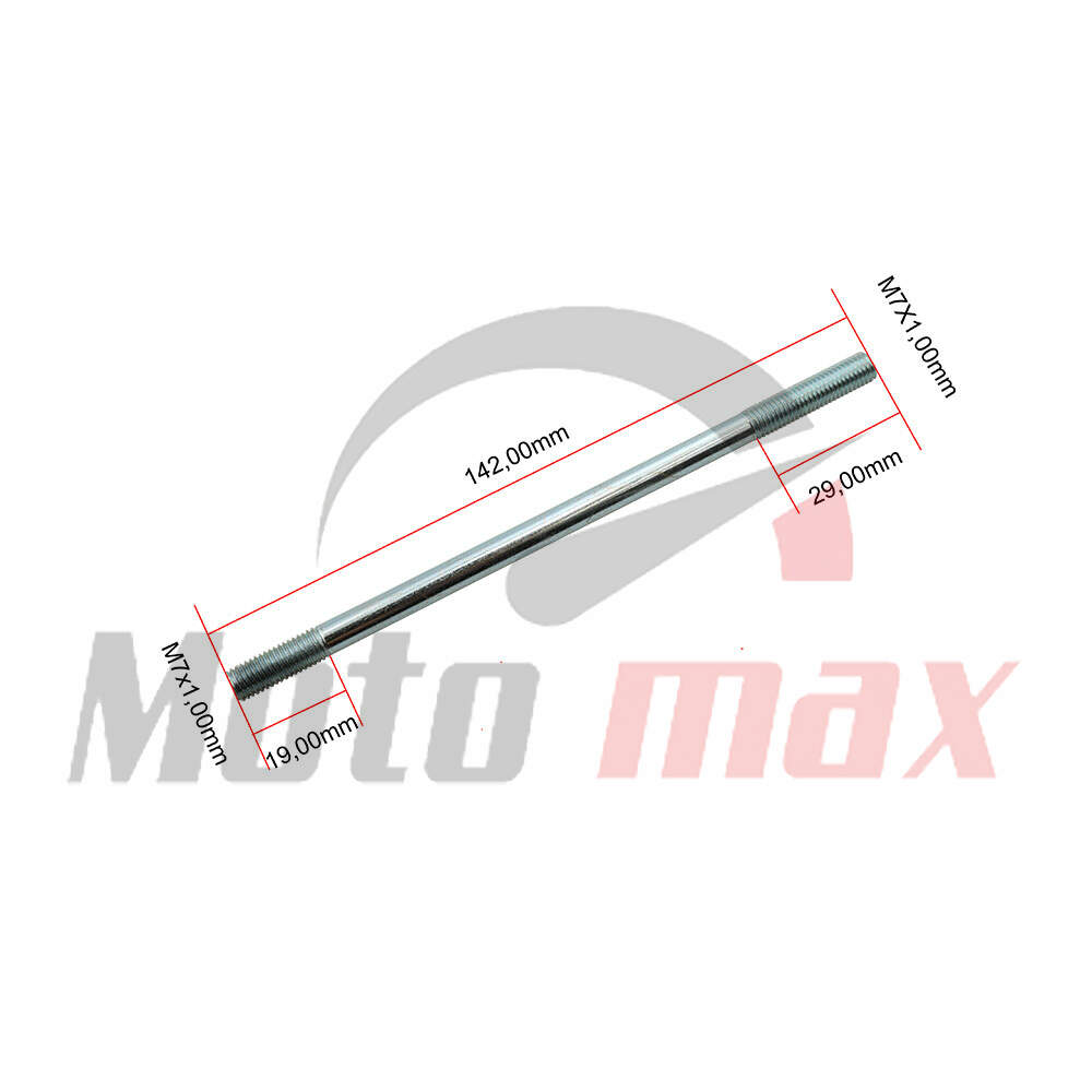 Cylinder stud m7x142 piaggio vespa px 125-150cc primavera et3