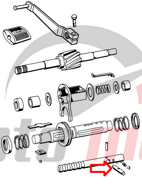 Pin tomos apn in gearshift  7x34mm