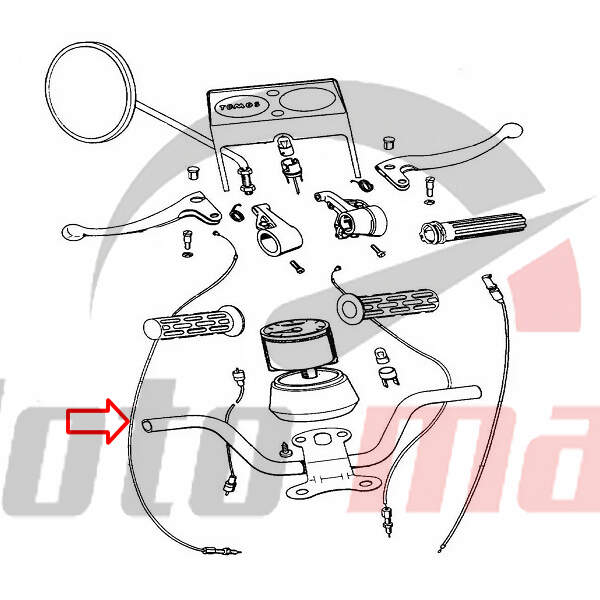 Cable rear brake tomos a3. a35. a5