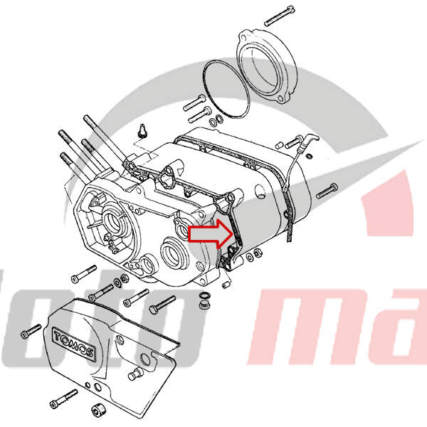 Gasket crankcase tomos ctx.e90