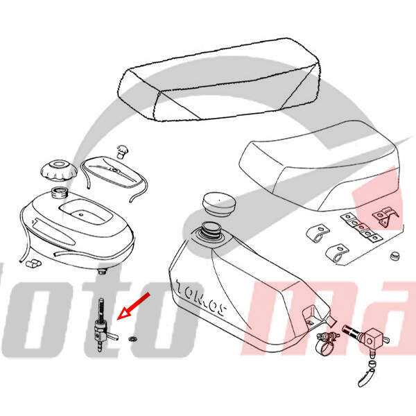 Fuel cock tomos apn4. imt506 m16x1 mm  mp