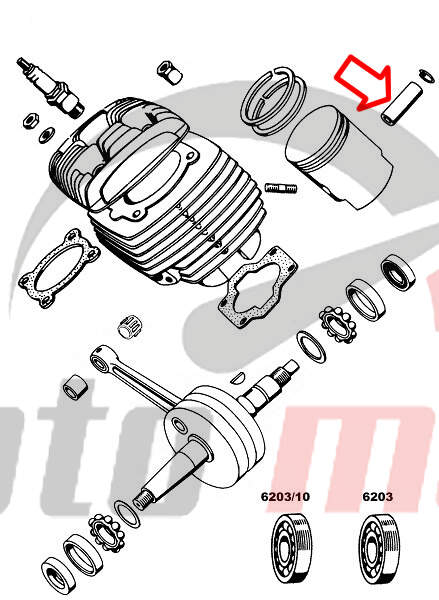 Piston pin 10x35 mm