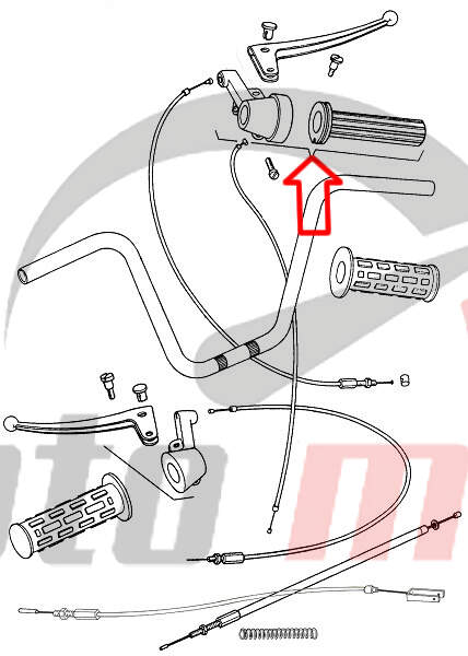 Handle throttle tomos new type