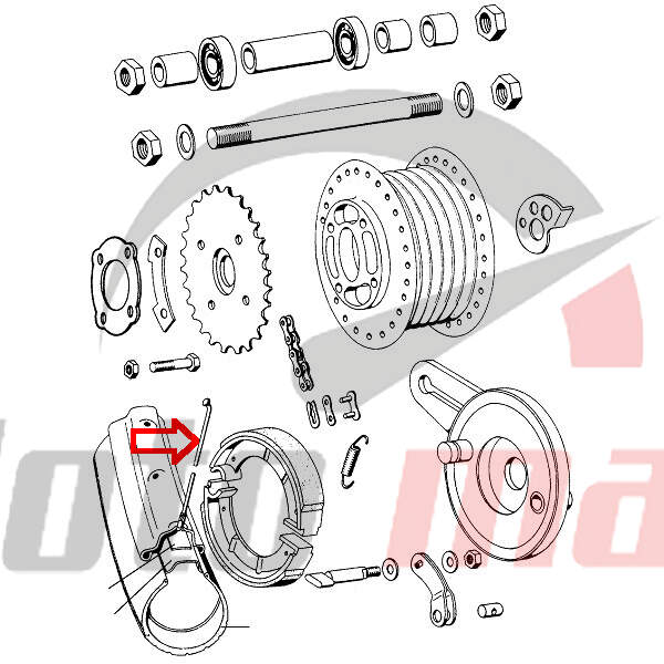 Spokes tomos a3 16" set 3.5x160 mm