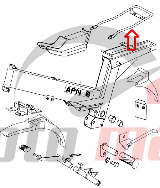 Luggage carrier tomos apn4 black