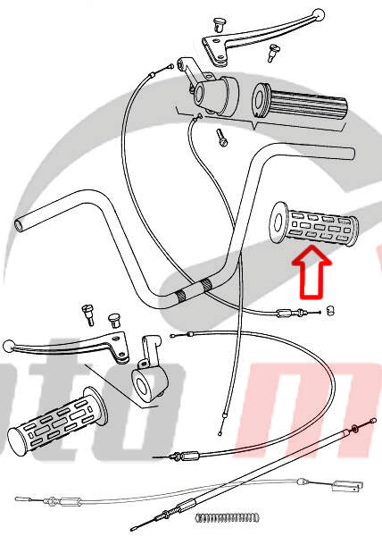 Grip right hand de lux tomos