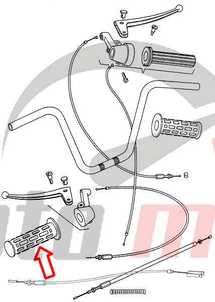 Grip left hand de lux tomos