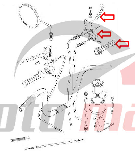 Handle throttle tomos new type delux