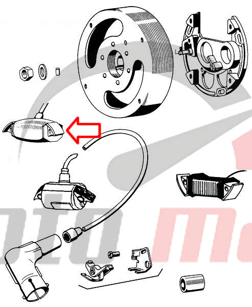 Coil tomos 6v white iskra ignition-iskra china