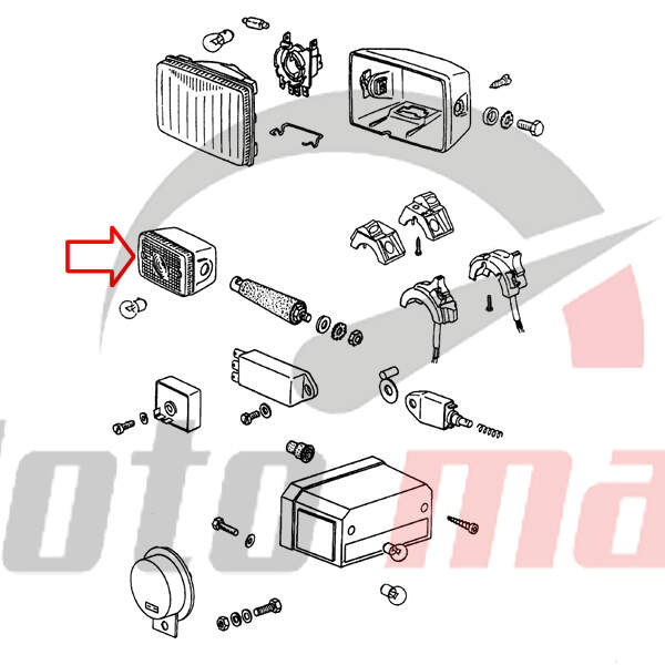 Glass of trafficator tomos a3 a35 a5 atx50 bt50 ctx80