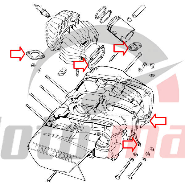 Gasket set tomos a3 or