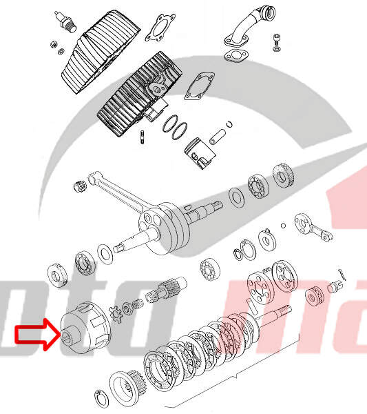 Clutch housing tomos apn new type or