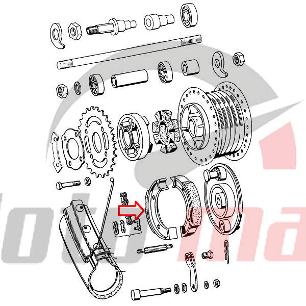 Brake shoes tomos apn china