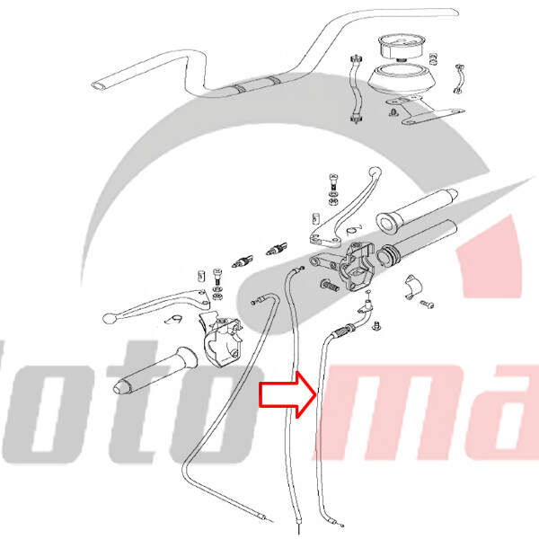 Cable throttle tomos apn6s with curve