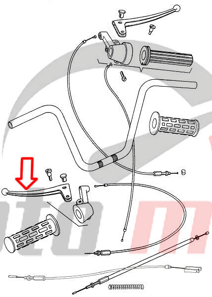 Brake lever tomos a3.apn left