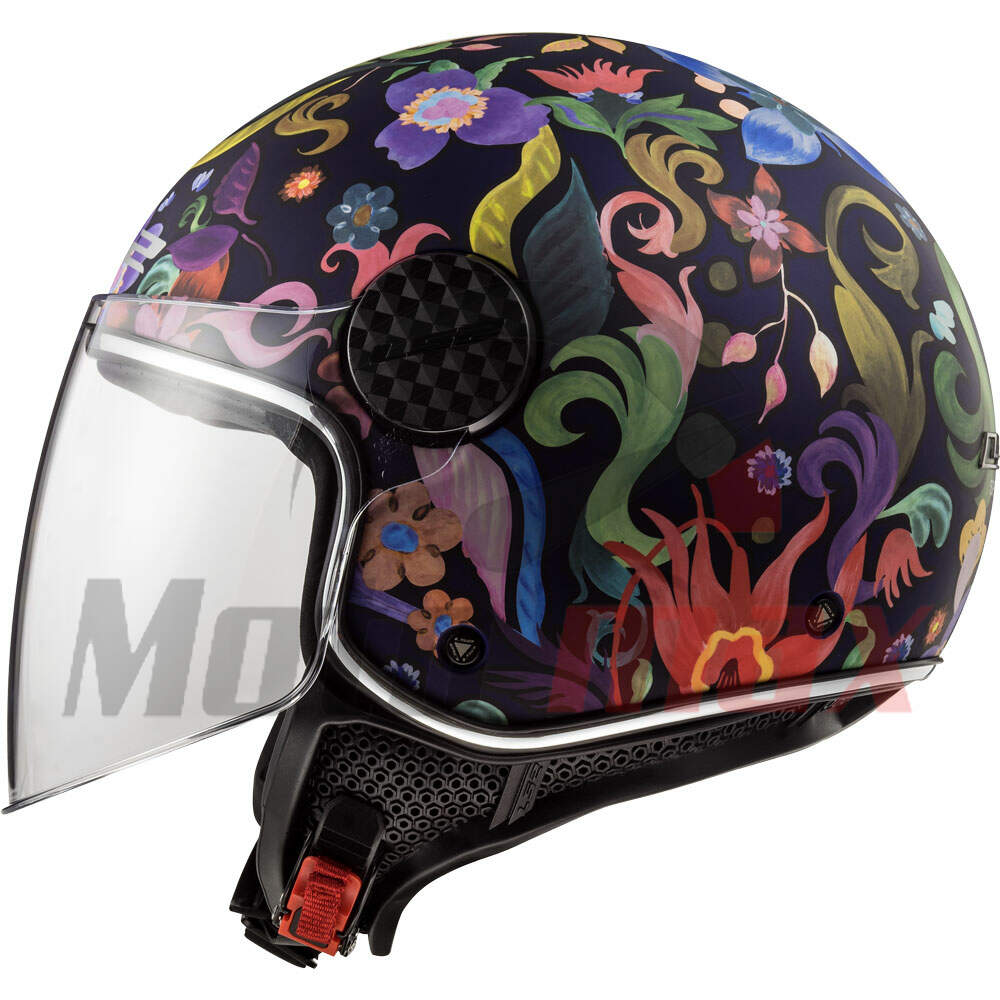 Helmet ls2 jet of558 sphere lux bloom blue pink l