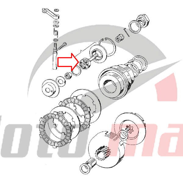 Axial ball bearing tomos t12