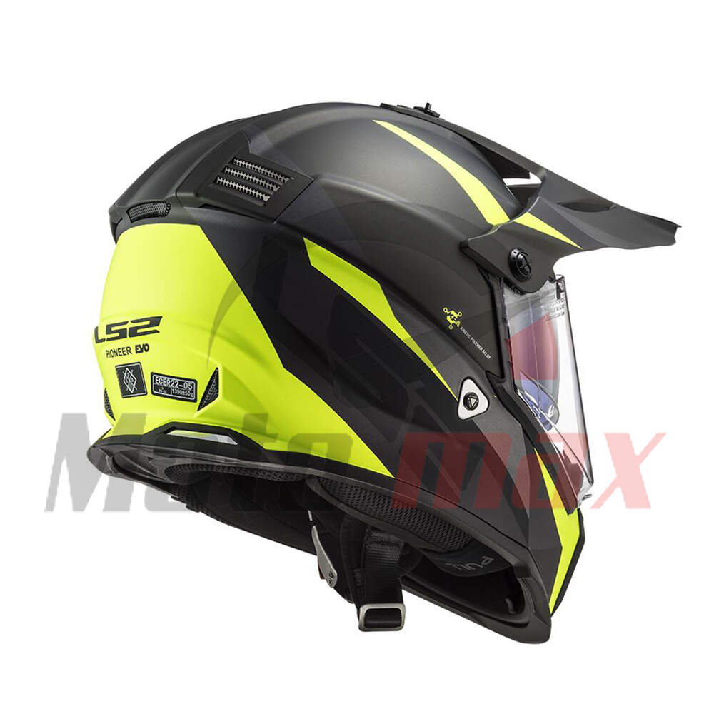 Helmet ls2 cross mx436 pioneer evo router black yellow m