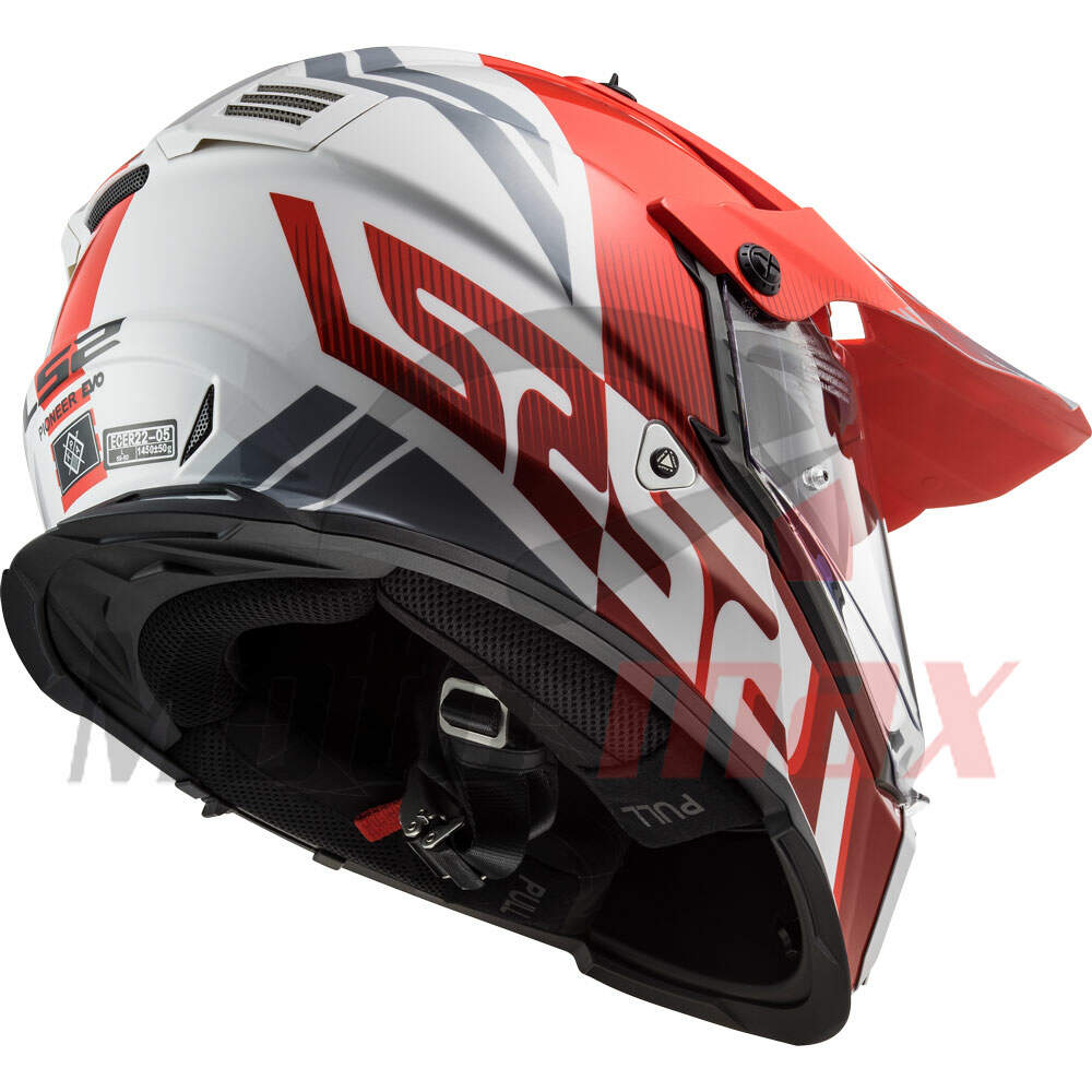 Helmet ls2 cross mx436 pioneer evo evolve white red m