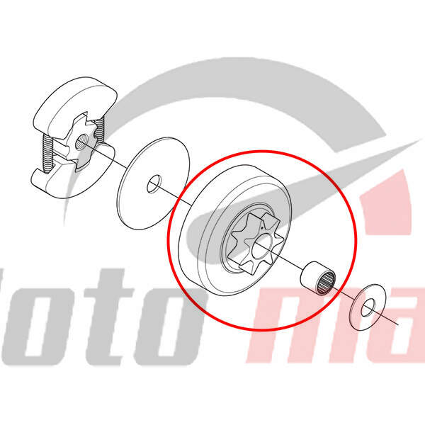 Sprocket ital hu475-r6n h 236 240 3/8"