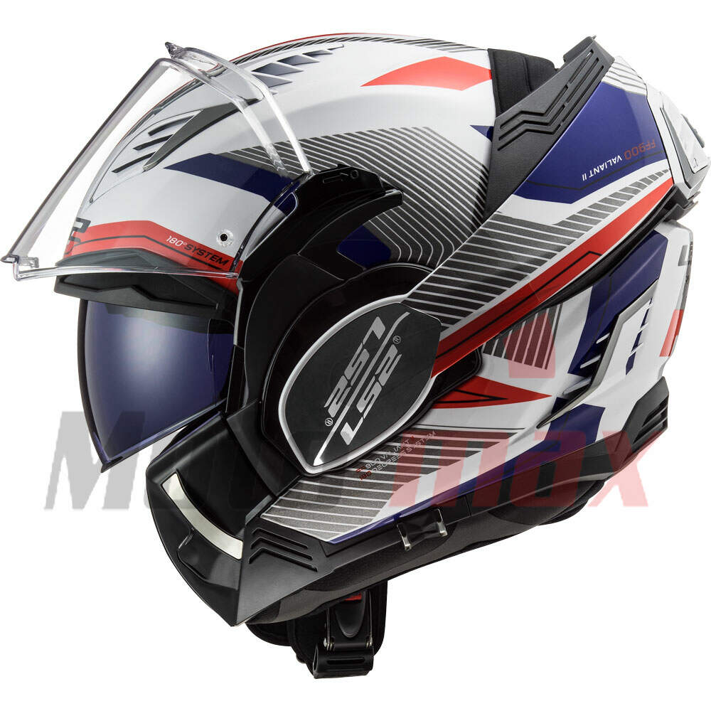 Helmet ls2 flip up ff900 valiant ii revo white red blue xxl