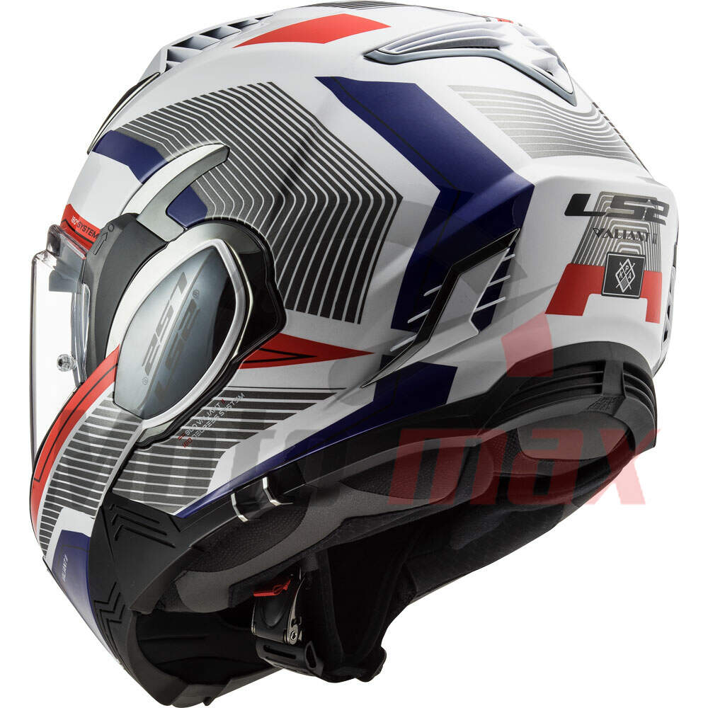 Helmet ls2 flip up ff900 valiant ii revo white red blue xxl