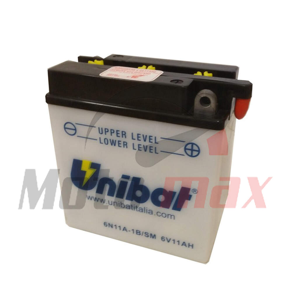 Akumulator UNIBAT 6V 11Ah sa kiselinom 6N11A-1B desni plus (122x62x131) 