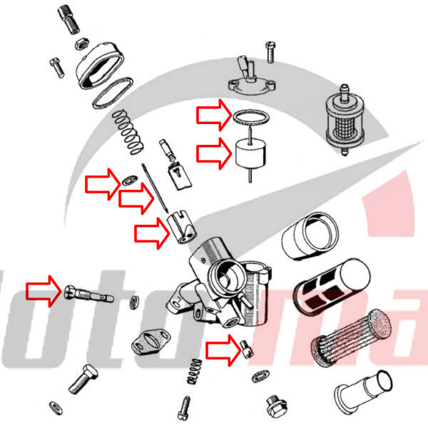 Set for repair carburettor apn bing small