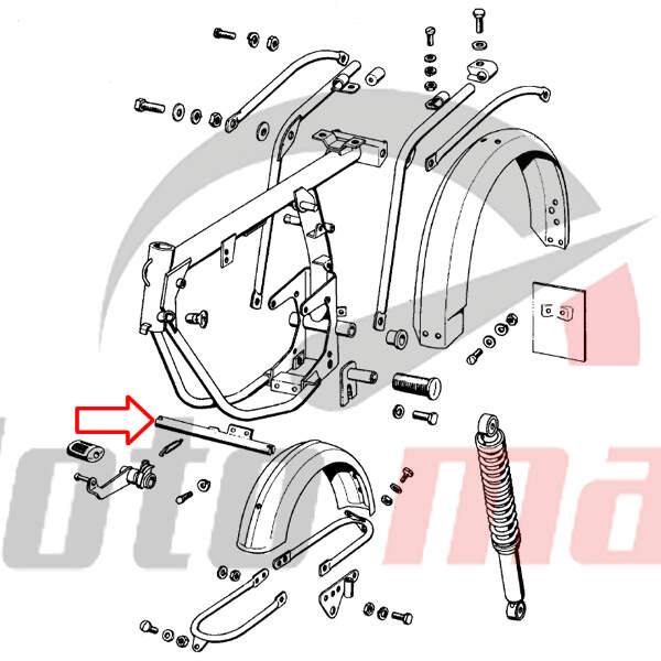 Supporting tube tomos t14. t15. e90