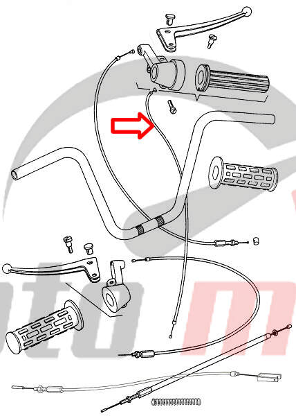 Cable throttle tomos apn bing grey