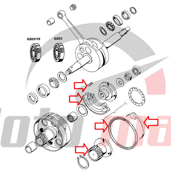 Clutch shoes 2nd gear tomos a3 cpl