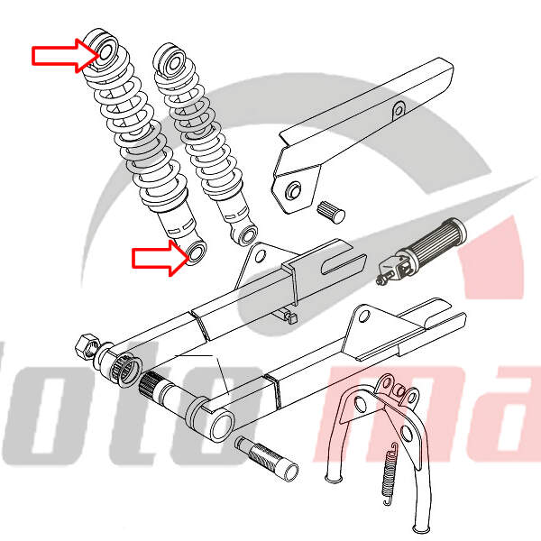 Original shock absorber capsule with rubber tomos