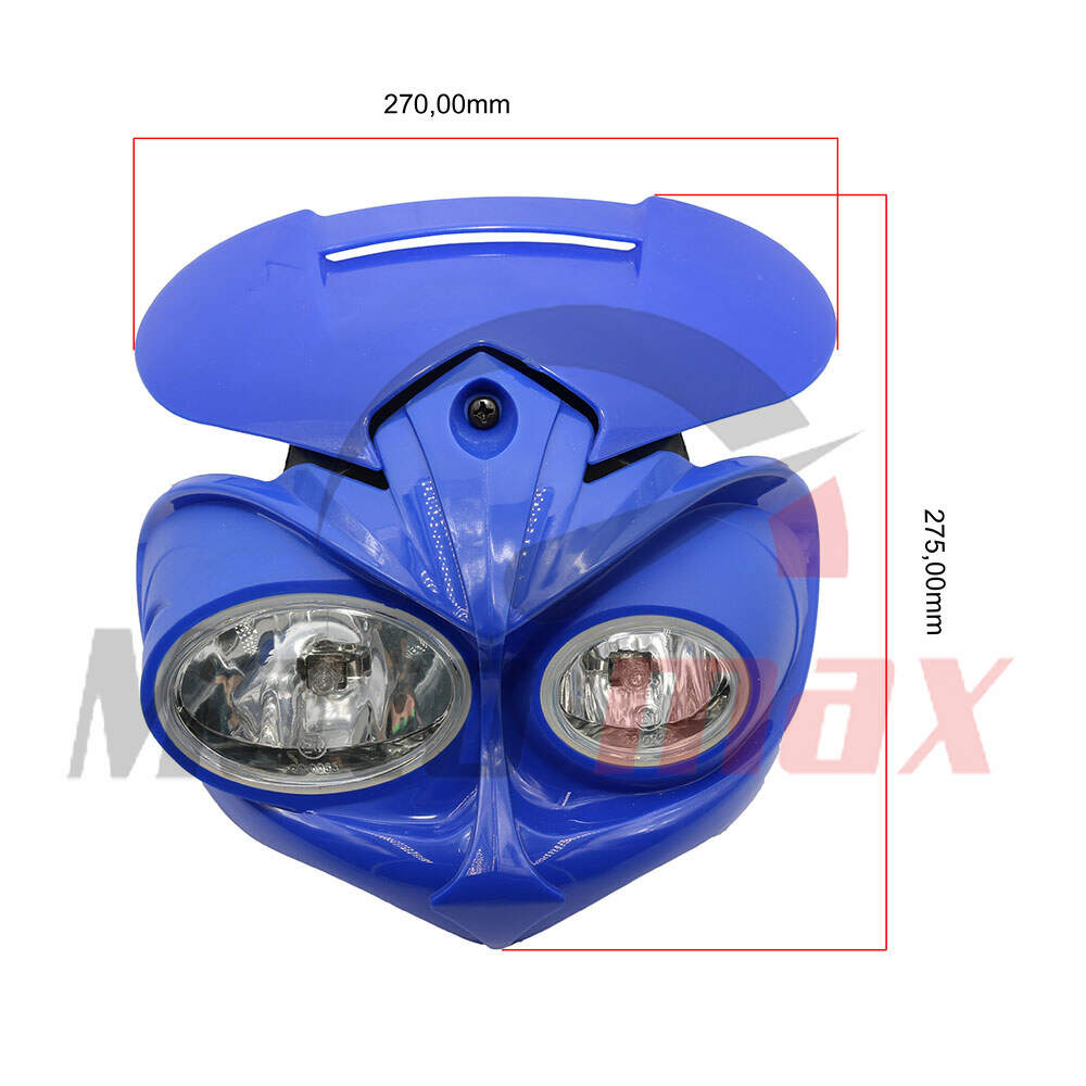 Headlight manga oval blue tnt