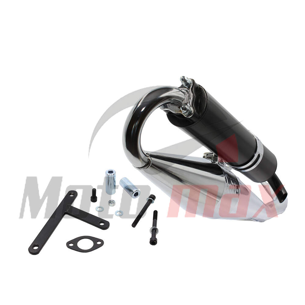 Exhaust piaggio/gilera 2t 50/70cc chrome bullet