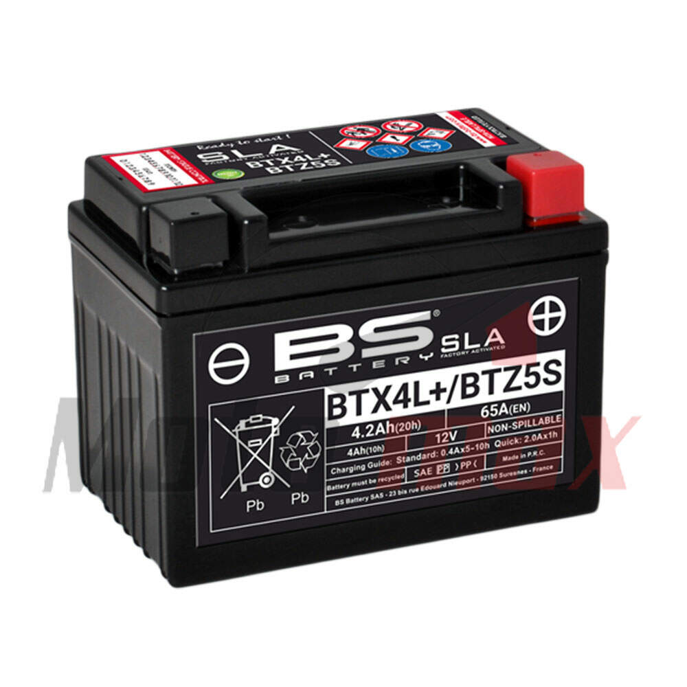 Akumulator BS 12V 4Ah BTX4L-FA SLA desni plus (113x70x85)