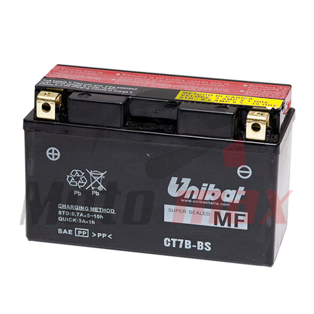 Akumulator UNIBAT 12V 6,5Ah gel CT7B-BS levi plus (150x65x93) 85A