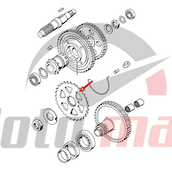 Sprocket tomos a3.a35.a5 front 26 teeth esjot