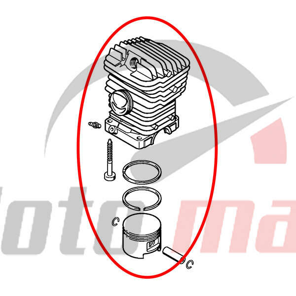 Cylinder with piston s 310 fi 47 mm mtb