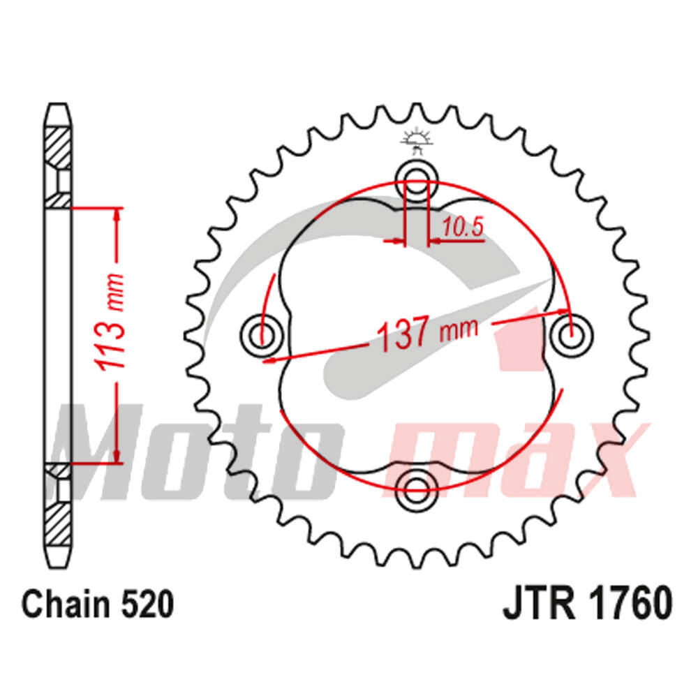 Lancanik zadnji JT  JTR1760-40 (520)40 zuba