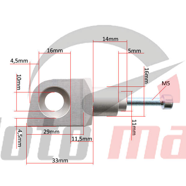 Footpegs holder trw mcf230(kawasaki rear)