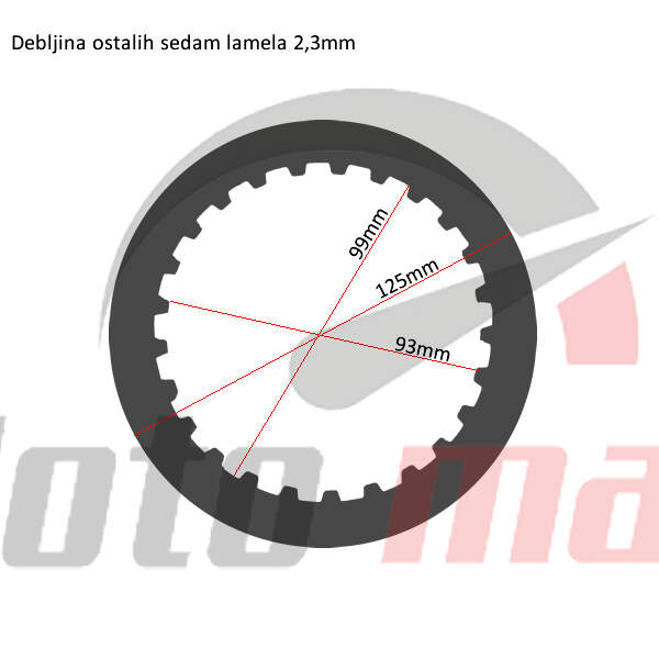 Clutch steel plates trw mes409-8 set