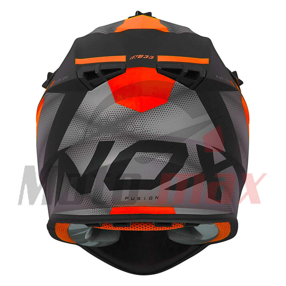 Kaciga nox cross n633 fusion mat crno narandzasta m